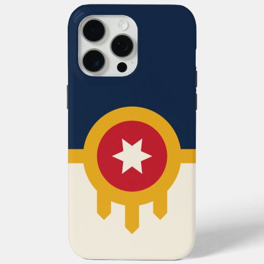 Coques Case-Mate iPhone Boîtier Apple iPhone 15 Pro Max, Drapeau de Tulsa (Verso)
