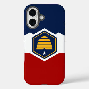 Coques iPhone 16 Boîtier Apple iPhone 16, drapeau de l'État de l'Ut