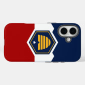 Coques Case-Mate iPhone Boîtier Apple iPhone 16, drapeau de l'État de l'Ut (Verso (horizontal))
