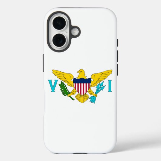 Coques Case-Mate iPhone Boîtier Apple iPhone 16, drapeau des îles Vierges (Verso)