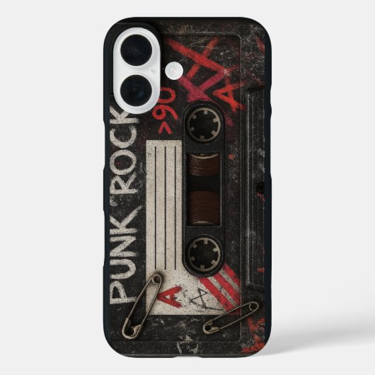 Coques Case-Mate iPhone Boîtier Apple iPhone 16 Punk Rock Apple (Verso)