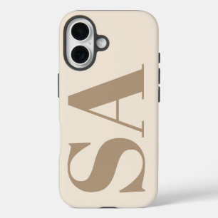 Coques iPhone 16 Boîtier Case-Mate blanc antique tendance avec mono
