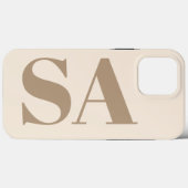 Coques Case-Mate iPhone Boîtier Case-Mate blanc antique tendance avec mono (Verso (horizontal))