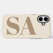 Coques Case-Mate iPhone Boîtier Case-Mate blanc antique tendance avec mono (Verso (horizontal))