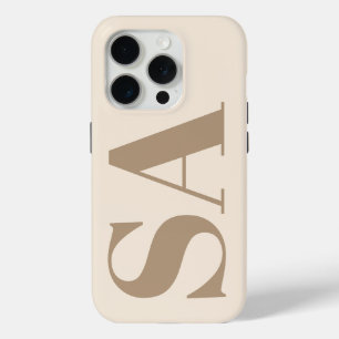 Coque iPhone 15 Pro Boîtier Case-Mate blanc antique tendance avec mono