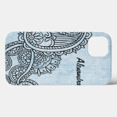 Coques Case-Mate iPhone Boîtier d'air Blue Mehndi Motif iPad (Verso (horizontal))