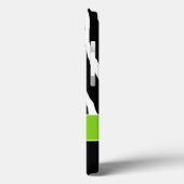 Coques Case-Mate iPhone Boîtier d'air Monogram Black, Lime Zebra Stripe (Verso / Gauche)