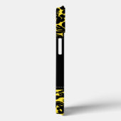 Coques Case-Mate iPhone Boîtier d'air Monogramme noir et jaune Damas iPad (Verso / Droite)