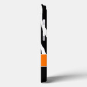 Coques Case-Mate iPhone Boîtier d'air monogramme noir, orange zèbre bande (Verso / Gauche)