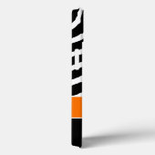 Coques Case-Mate iPhone Boîtier d'air monogramme noir, orange zèbre bande (Verso / Droite)