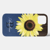 Coques Case-Mate iPhone Boîtier d'air personnalisé Tournesol bleu rustique (Verso (horizontal))
