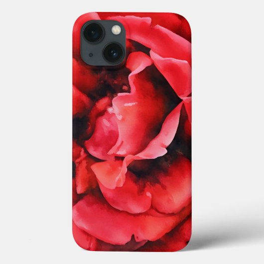 Coques Case-Mate iPhone Boîtier d'art Fleur Rouge (Verso)