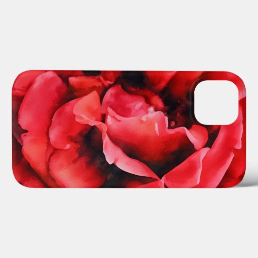 Coques Case-Mate iPhone Boîtier d'art Fleur Rouge (Verso (horizontal))