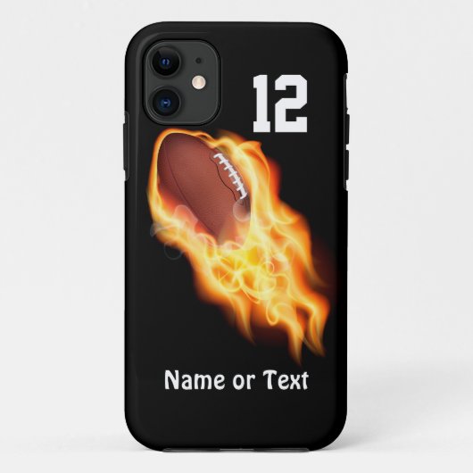 Coques Case-Mate iPhone Boîtier de football Cool Flaming PERSONNALISÉ iPho (Dos)