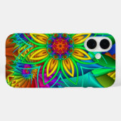 Coques Case-Mate iPhone Boîtier de téléphone à fleurs fractales exotiques (Verso (horizontal))