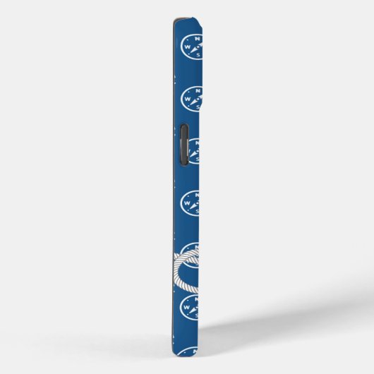 Coques Case-Mate iPhone Boîtier de téléphone cellulaire monogramme nautiqu (Verso / Droite)