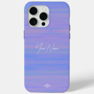 Coque iPhone 15 Pro Max Boîtier de téléphone cellulaire violet aquarelle