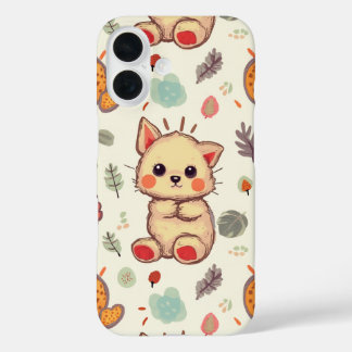 Coques iPhone 16 boîtier de téléphone chat mignon