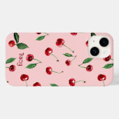 Coques Case-Mate iPhone Boîtier de téléphone Cherry personnalisé, rose (Verso (horizontal))