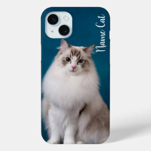 Coque iPhone 15 Mini Boîtier de téléphone de chat customisé avec votre