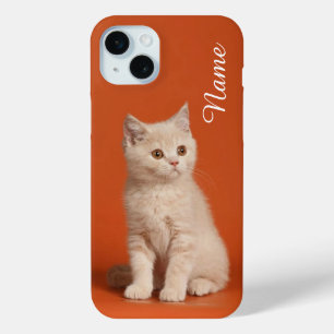 Coque iPhone 15 Mini Boîtier de téléphone de chat customisé avec votre