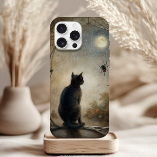 Coque Pour iPhone 15 Boîtier de téléphone de chat Lune - Mystical Famil