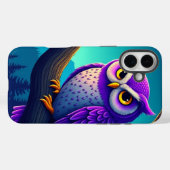 Coques Case-Mate iPhone Boîtier de téléphone de hibou pourpre (Verso (horizontal))