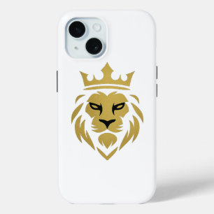 Coque Pour iPhone 15 Boîtier de téléphone de luxe Lion d'or 🦁 - Puissa