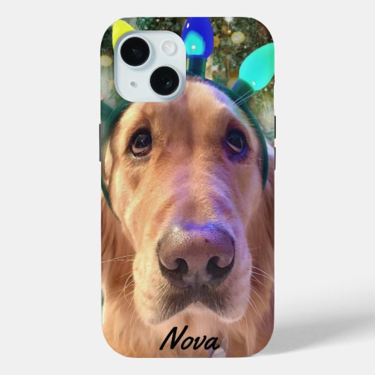 Coques Case-Mate iPhone Boîtier de téléphone de Noël Golden Retriever (Verso)