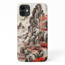 Boîtier de téléphone de peinture d'encre japonaise