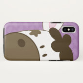 Coques Case-Mate iPhone Boîtier de téléphone de vache mignonne pourpre et (Dos (Horizontal))