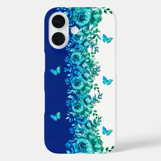 Coques Case-Mate iPhone Boîtier de téléphone du jardin papillon bleu (Verso)