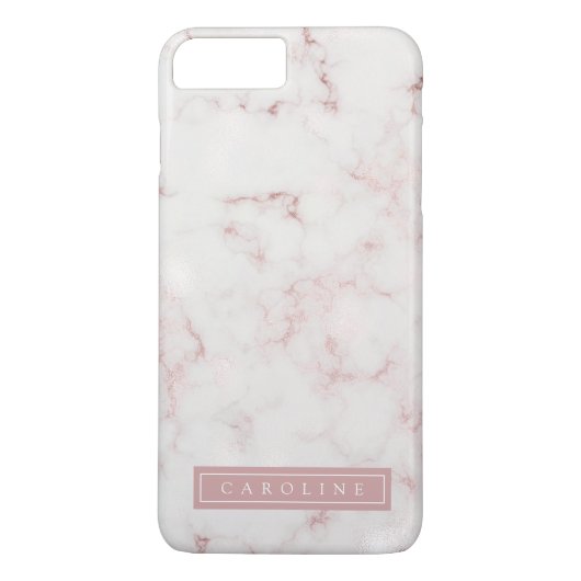 Coques Case-Mate iPhone Boîtier de téléphone en marbre doré moderne Rosy (Dos)