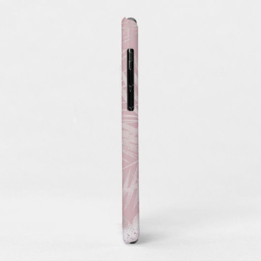 Coques Case-Mate iPhone Boîtier de téléphone en marbre Rosy Gold Palms (Dos/Gauche)