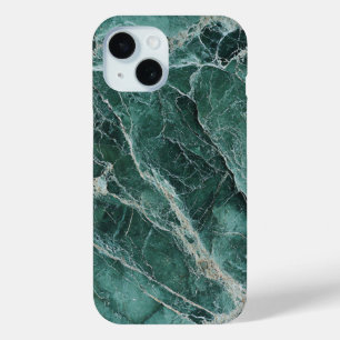 Coque Pour iPhone 15 Boîtier de téléphone en marbre vert luxueux