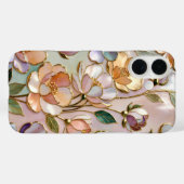 Coques Case-Mate iPhone Boîtier de téléphone en verre teinté Fleurs de Pêc (Verso (horizontal))