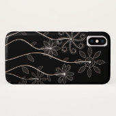Coques Case-Mate iPhone Boîtier de téléphone Fleurs noires et blanches (Dos (Horizontal))