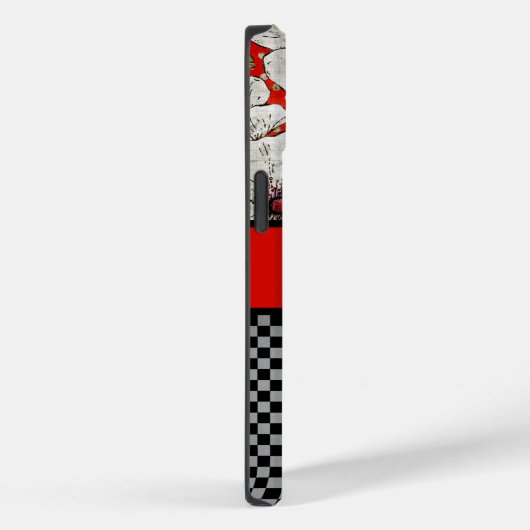 Coques Case-Mate iPhone Boîtier de téléphone Fleurs rouges et noires (Verso / Droite)