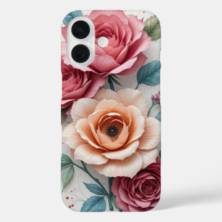 Coques iPhone 16 Boîtier de téléphone floral