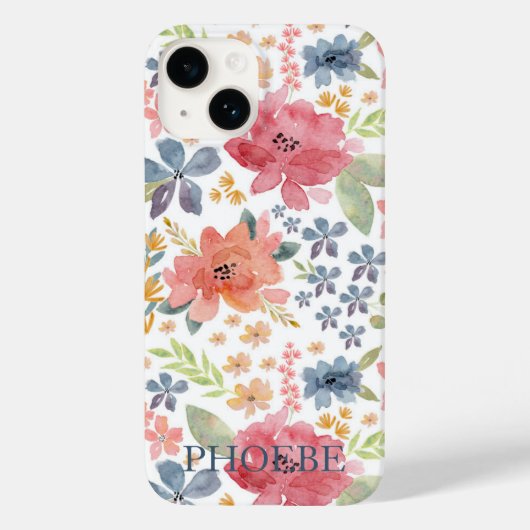 Coques Case-Mate iPhone Boîtier de téléphone floral aquarelle assez (Verso)