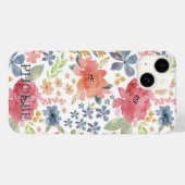 Coques Case-Mate iPhone Boîtier de téléphone floral aquarelle assez (Verso (horizontal))