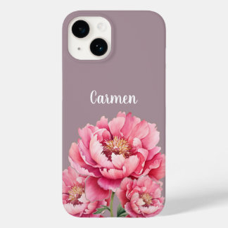 Coque Pour iPhone 14 Boîtier de téléphone floral personnalisé, Boîtier