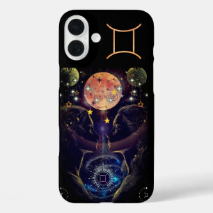 Coques iPhone 16 Plus Boîtier de téléphone Gemini, noir