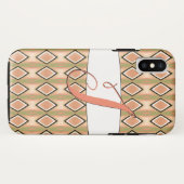 Coques Case-Mate iPhone Boîtier de téléphone J monogramme en rose et vert (Dos (Horizontal))