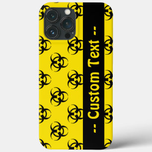 Case-Mate iPhone Case Boîtier de téléphone Jaune Biodanger avec texte pe