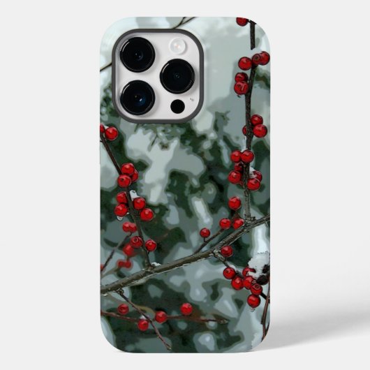 Coques Case-Mate iPhone Boîtier de téléphone mobile Red Winter Berries (Verso)