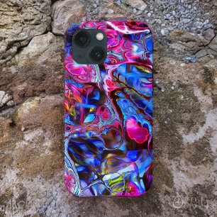 Case-Mate iPhone Case Boîtier de téléphone mobile Vivid Blue et Hot Pink