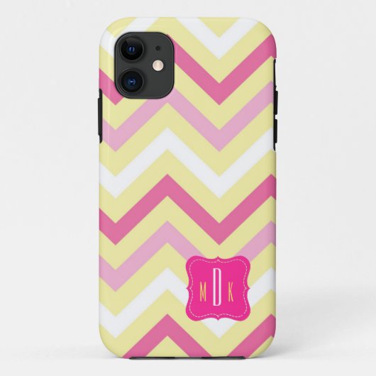 Coques Case-Mate iPhone Boîtier de téléphone Monogram Chevron Design (Dos)