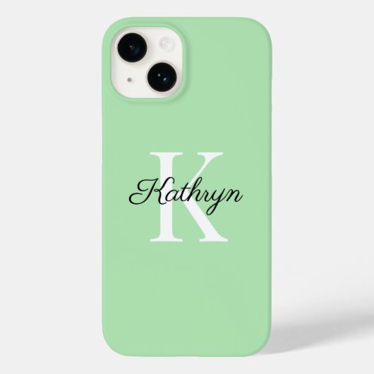 Coques Case-Mate iPhone Boîtier de téléphone Monogramme Initial Nom Lettre (Verso)