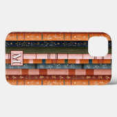 Coques Case-Mate iPhone Boîtier de téléphone monogramme rayé de couleur au (Verso (horizontal))